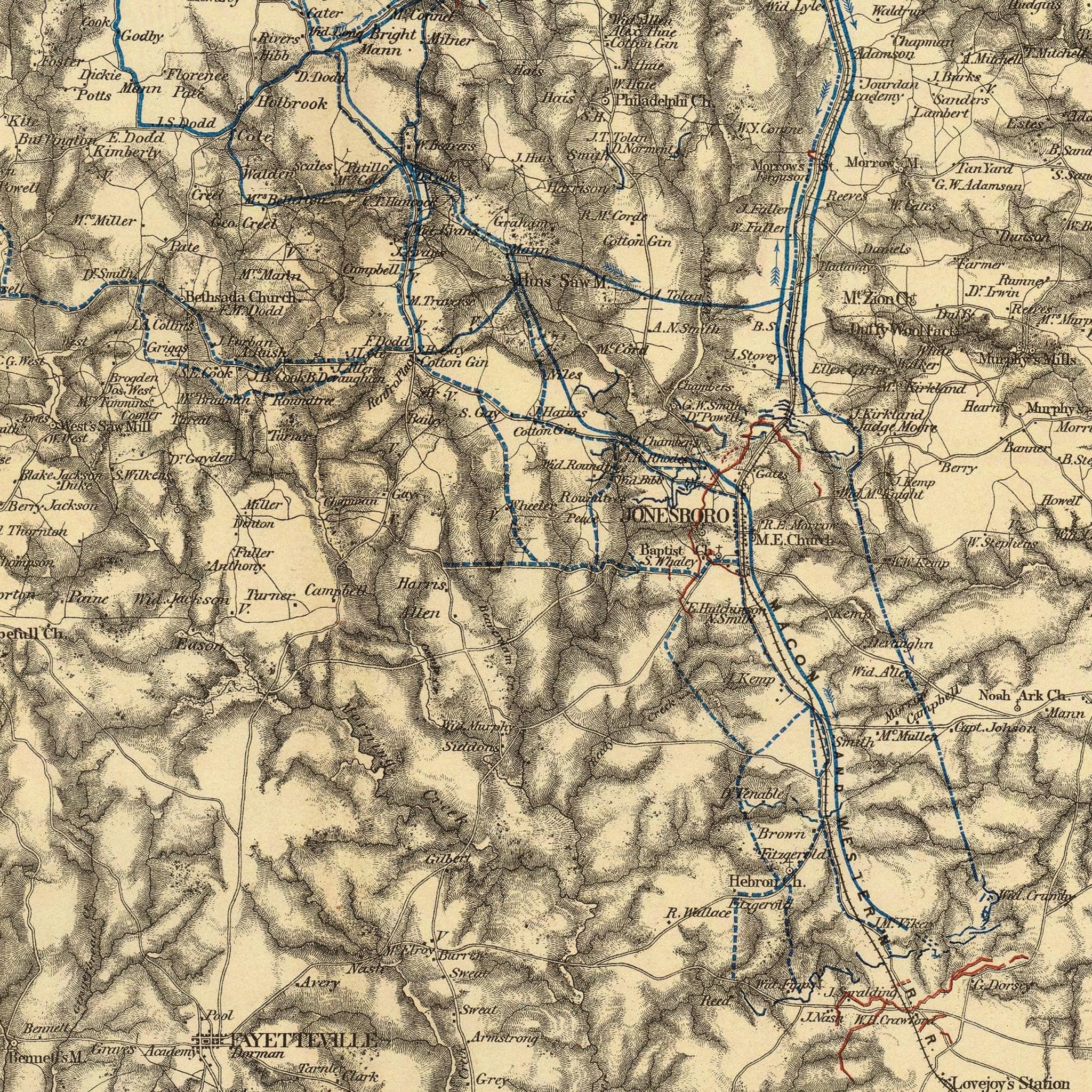 Atlanta Campaign Map 5 - Muir Way - Vintage Map