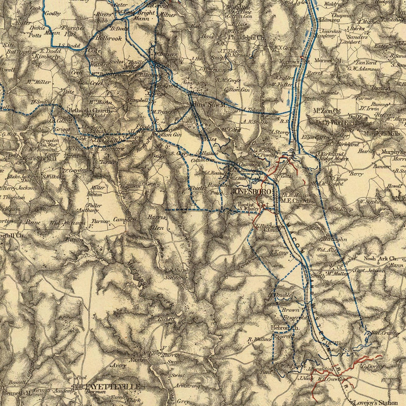 Atlanta Campaign Map 5 - Muir Way - Vintage Map