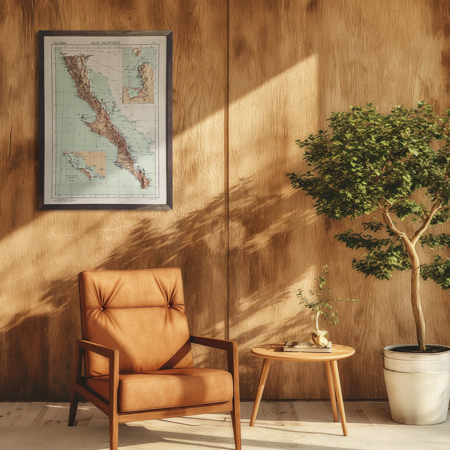 Baja California 1922 3D Raised Relief Map - Muir Way - 3D