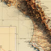 Baja, MX 1922 Shaded Relief Map