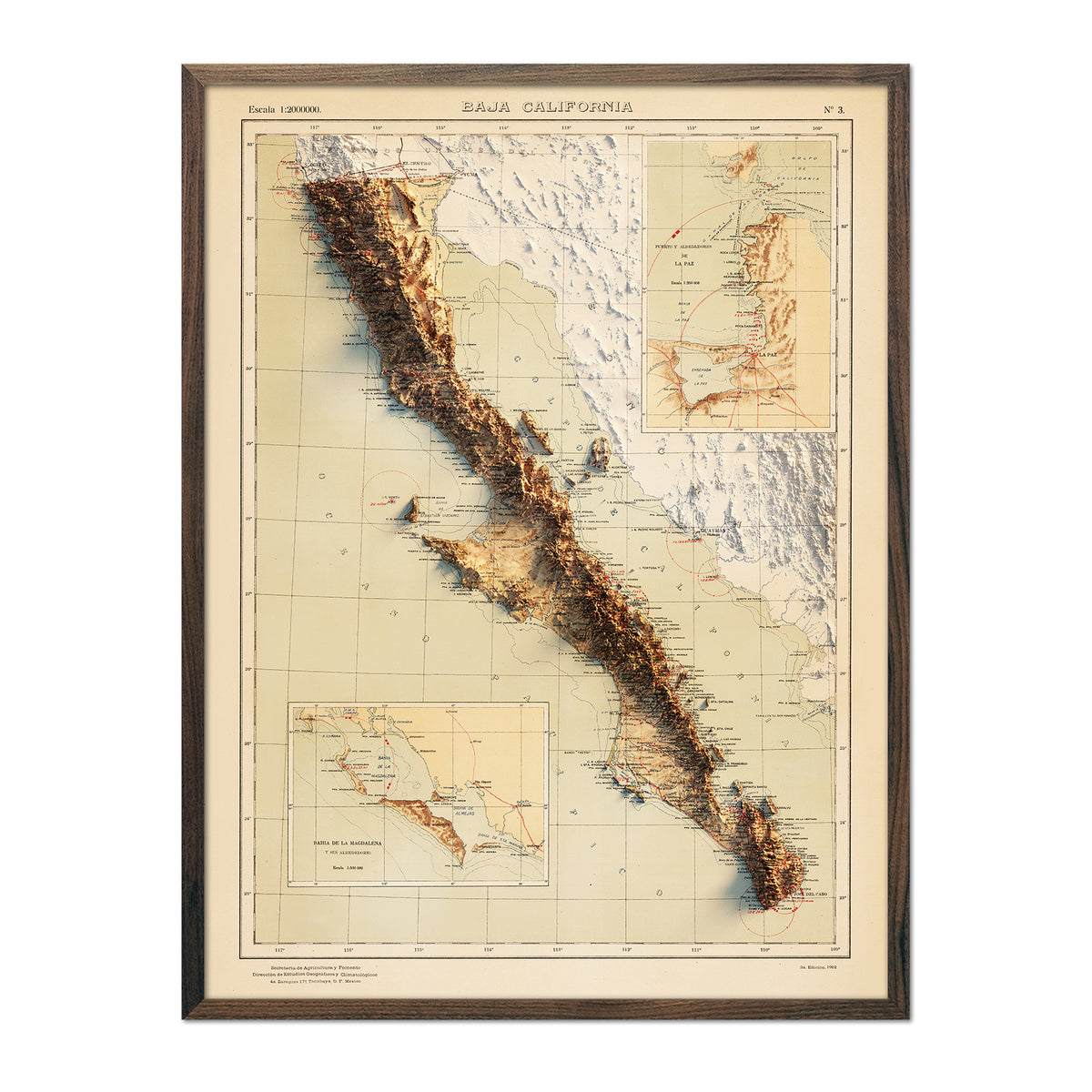 Mexico Map Posters & Art - Mexico Wall Maps - Muir Way