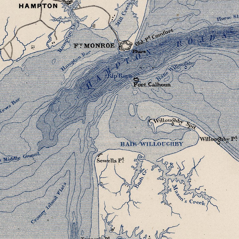 Belmont, Pea Ridge, Hampton Roads and Island Number 10 - Muir Way - Vintage Map