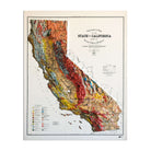 California 1916 3D Raised Relief Map - Muir Way - 3D