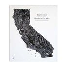 Factory Seconds - California Hydrological - 3D Raised Relief Map - Not Mounted - Muir Way - 3D