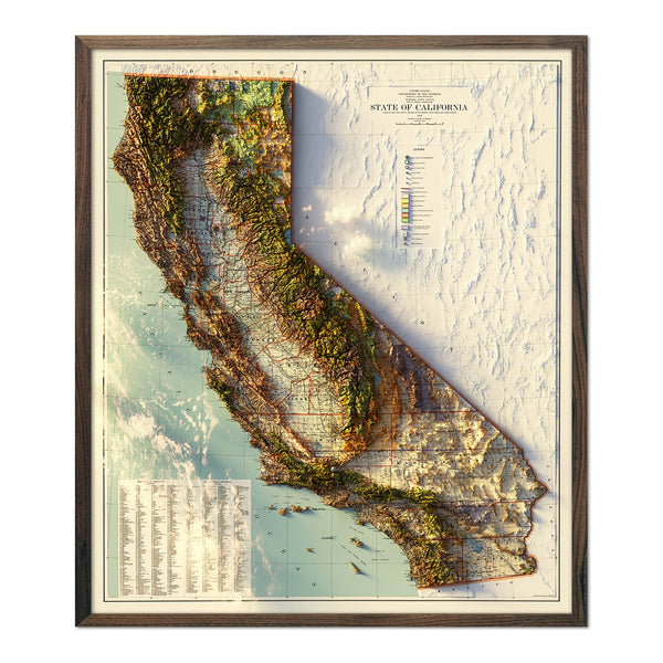 california relief map making from a project