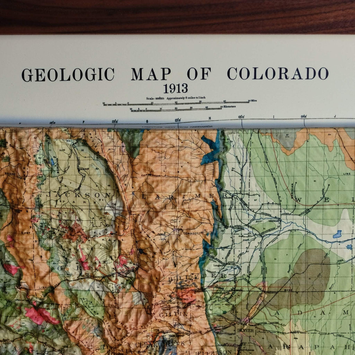 Stunning Raised 3D Relief Map of Colorado from 1913 | Muir Way