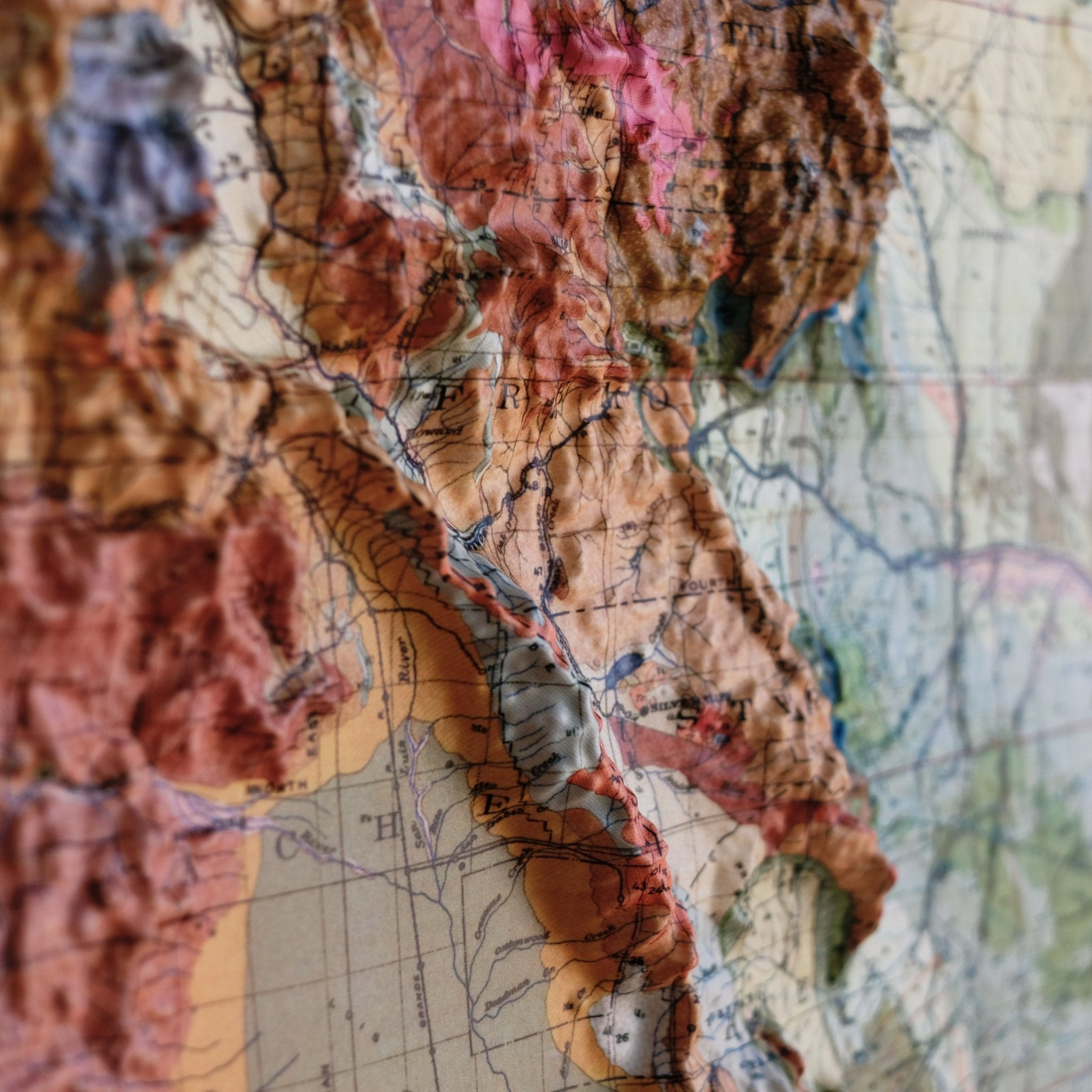 Colorado 1913 3D Raised Relief Map - Muir Way - 3D