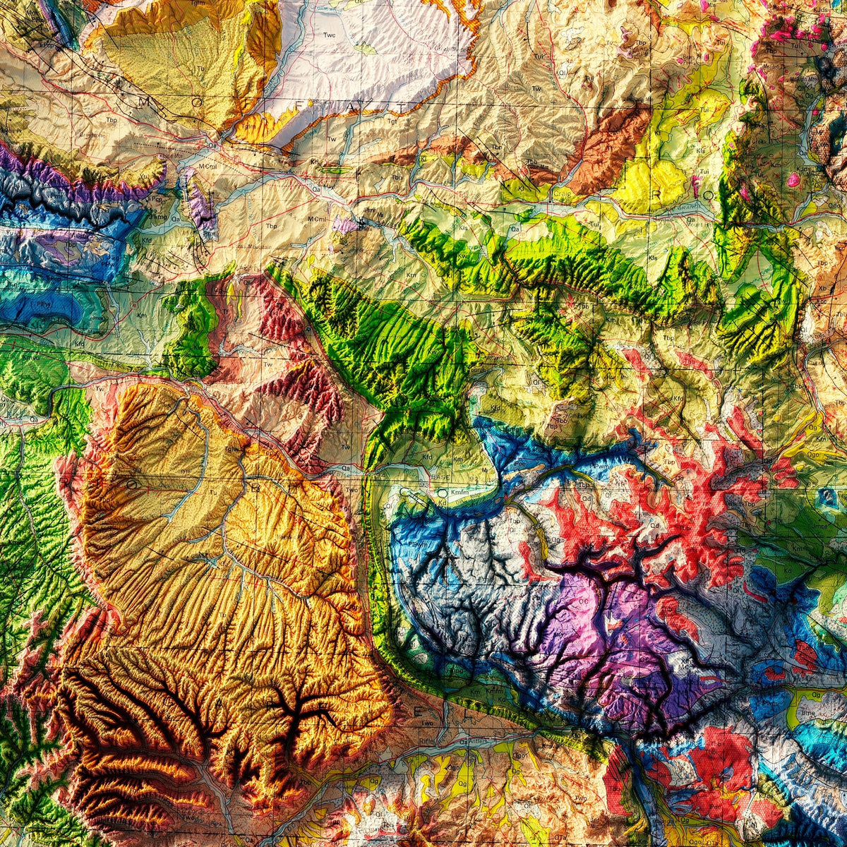 Colorado 1979 Shaded Relief Map – Muir Way
