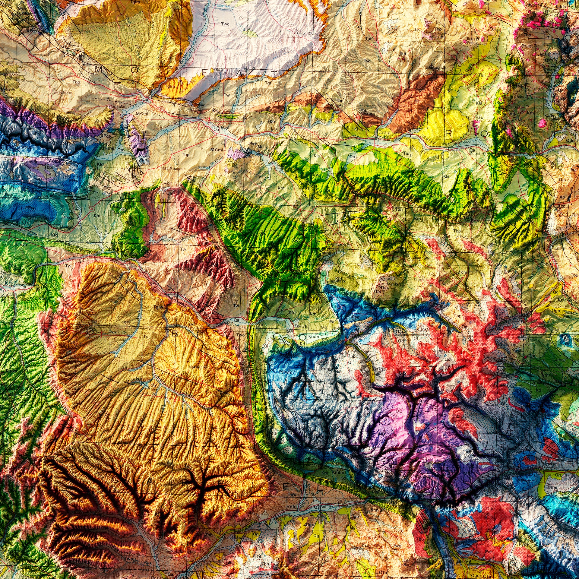 Colorado 1979 Shaded Relief Map – Muir Way