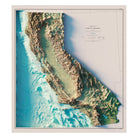 California 1971 Shaded Relief Map - Muir Way - Vintage Relief