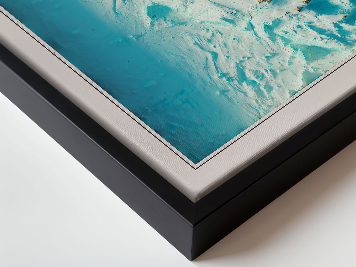 California 1971 Shaded Relief Map – XL Canvas - Muir Way - XL Canvas