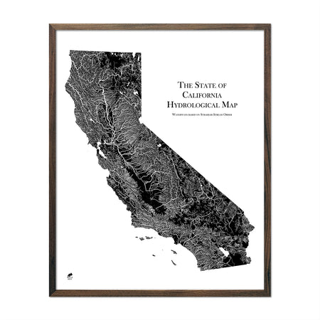 California Hydrology Series Map | Map of rivers, streams & more – Muir Way