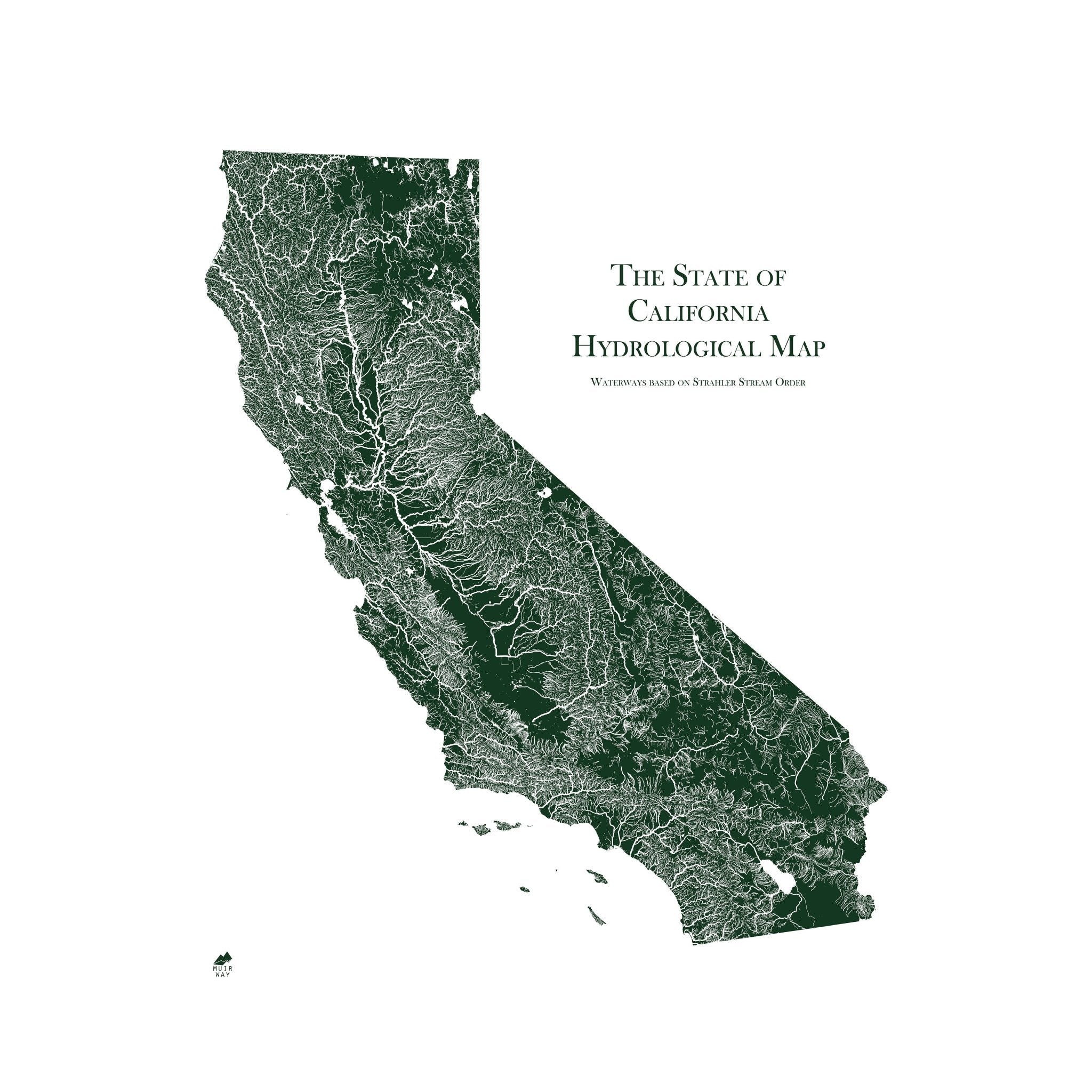 California Hydrological Map - Muir Way - Hydrology