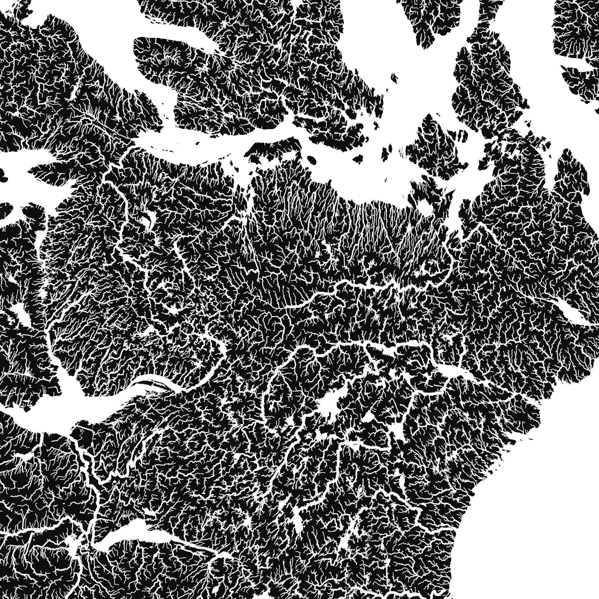 Hydrological Map of Canada - Muir Way - Hydrology