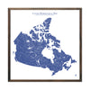 Hydrological Map of Canada in Blue