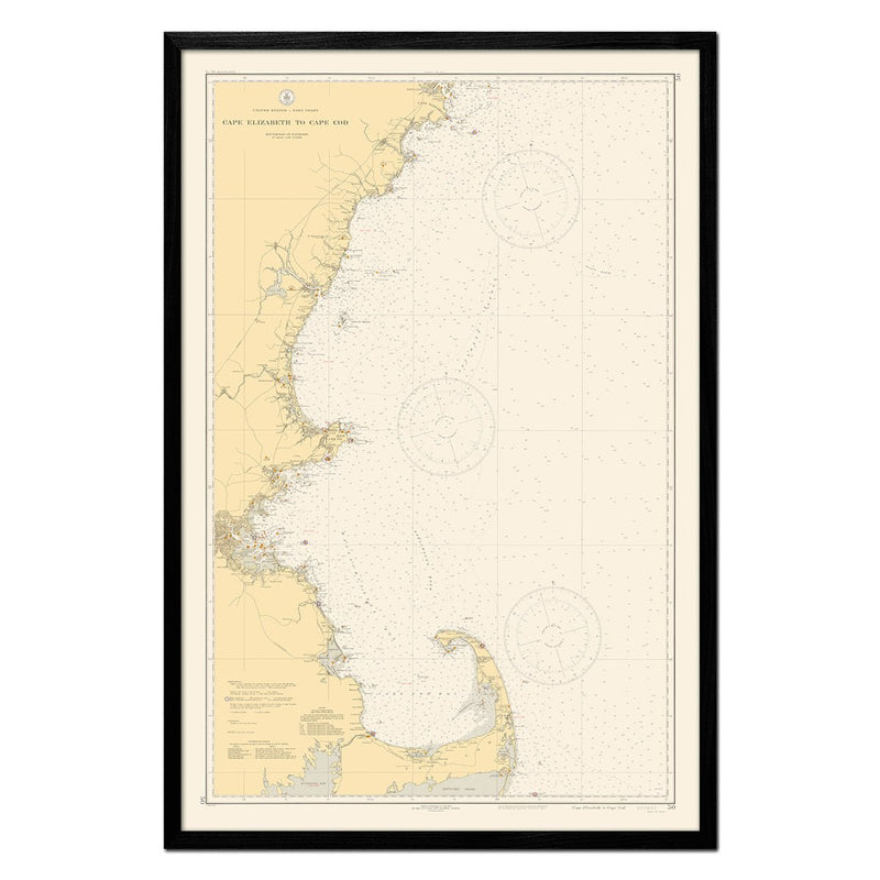 Cape Elizabeth to Cape Cod Nautical Chart 1935 - Muir Way - Vintage Map