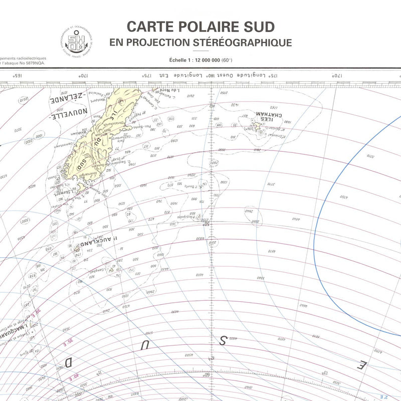 Carte Polaire Sud Nautical Chart 1992 - Muir Way - Vintage Map