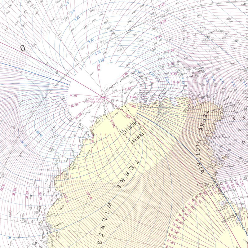 Carte Polaire Sud Nautical Chart 1992 - Muir Way - Vintage Map