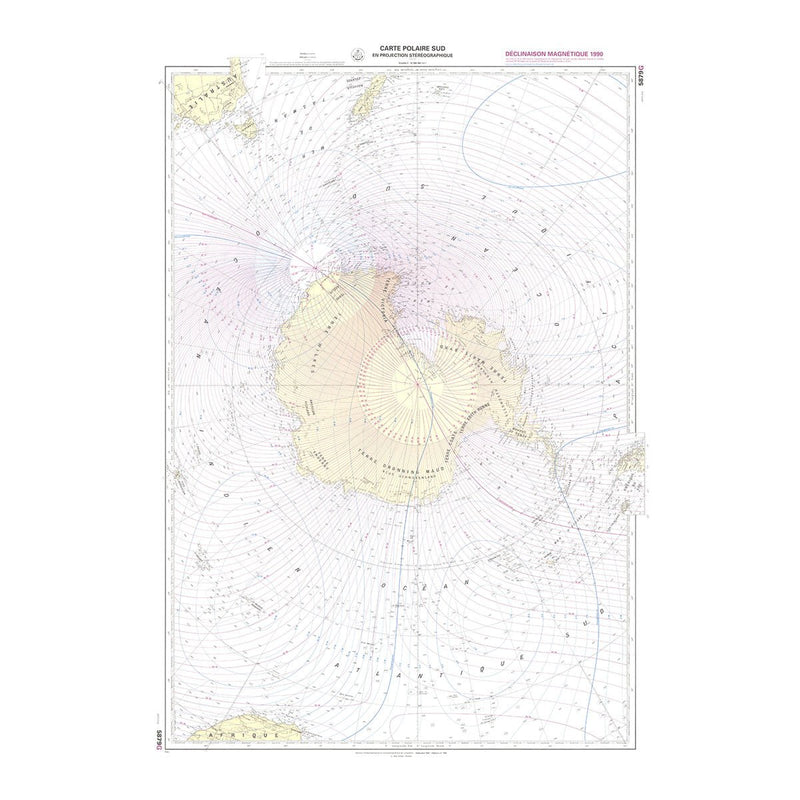 Carte Polaire Sud Nautical Chart 1992 - Muir Way - Vintage Map