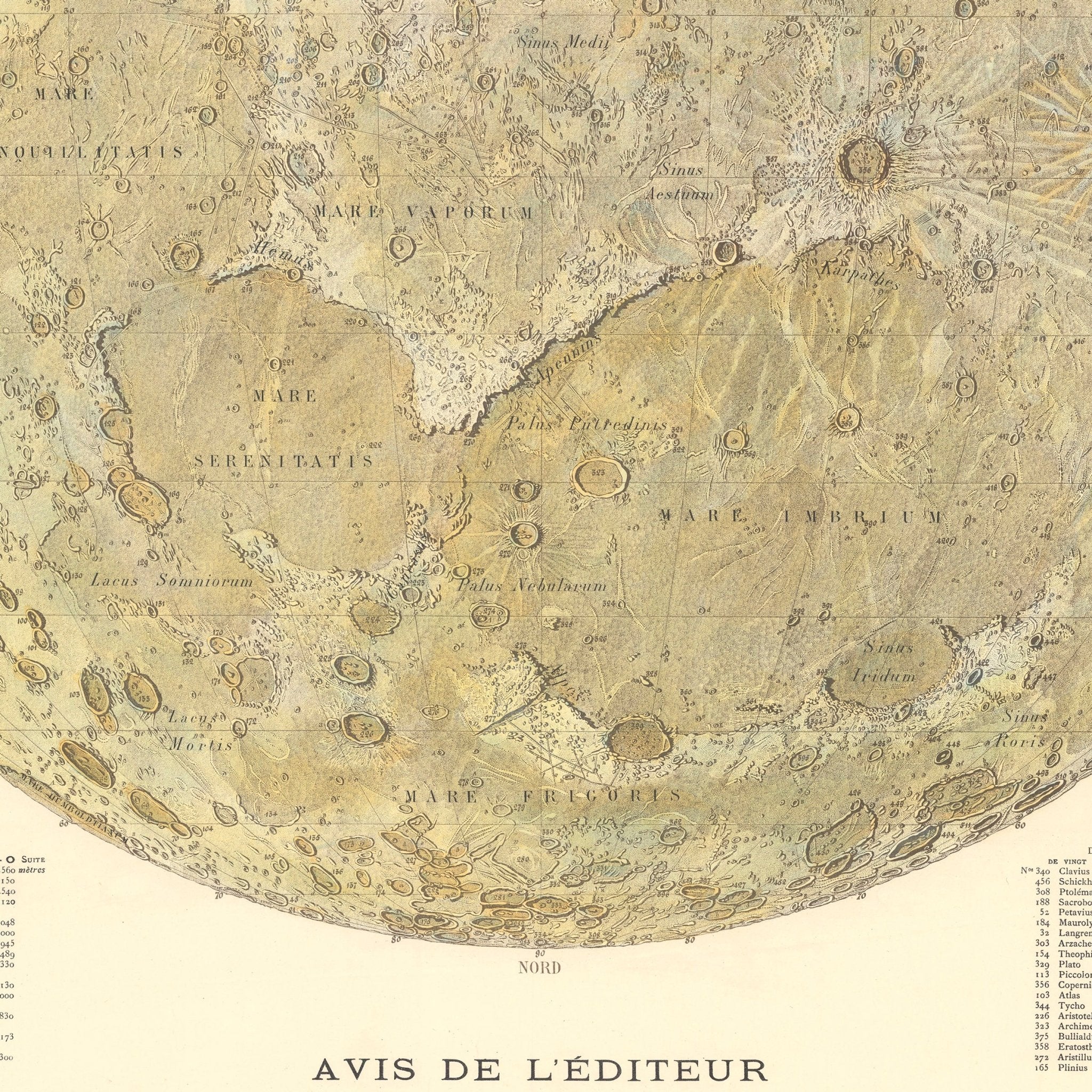 Carte General de la Lune - Muir Way - Vintage Map