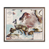 Vintage Carte Tectonique Internationale de L'Europe Relief Map - 1962
