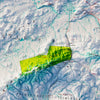 Central Alaska 1970 Shaded Relief Map