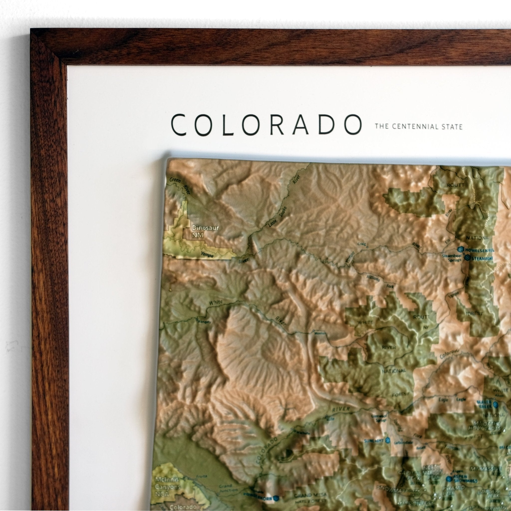 Colorado 14ers 3D Raised Relief Map - Muir Way - Natural Atlas