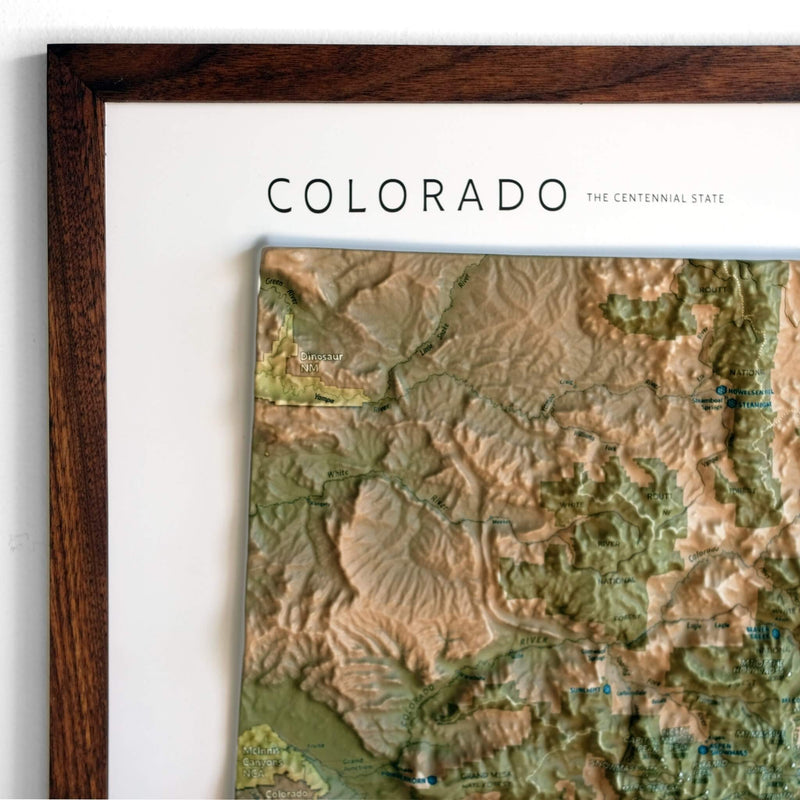 Colorado 14ers 3D Raised Relief Map - Muir Way - Natural Atlas