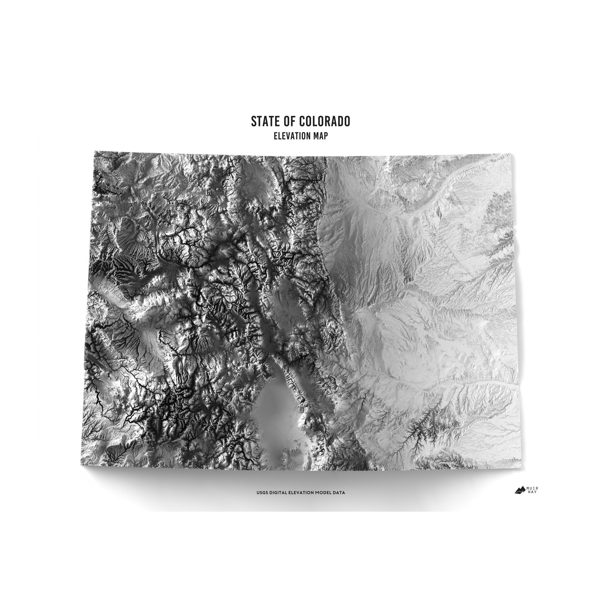 Colorado Elevation Map - Muir Way - Elevation