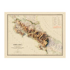 Costa Rica Relief Map 1903
