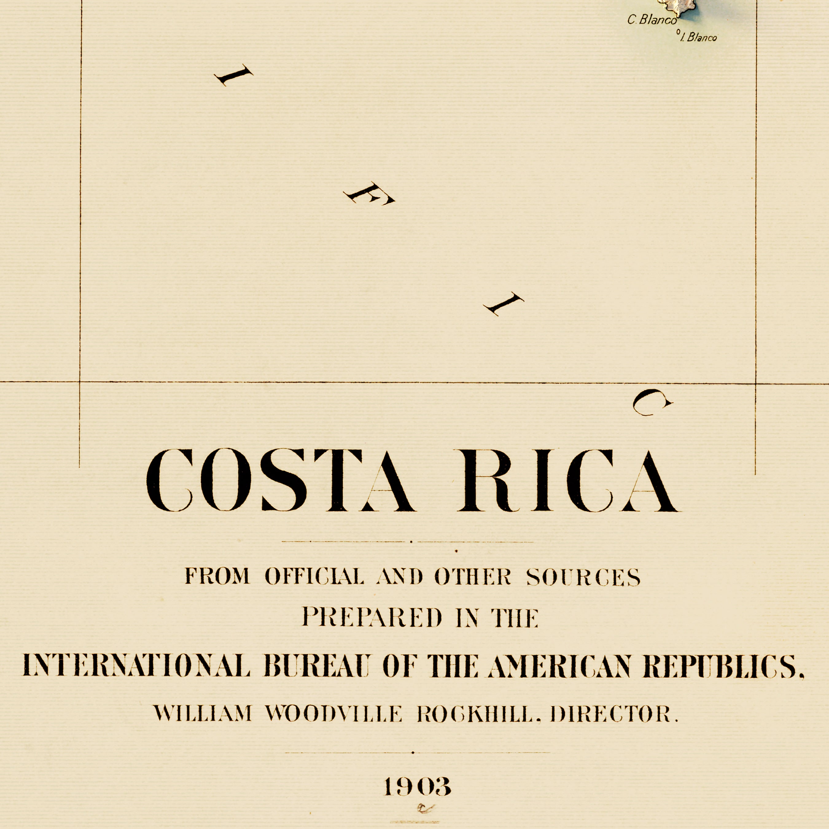 Handle Costa Rica 1903 Shaded Relief MapHandle Costa Rica 1903 Shaded Relief Map  