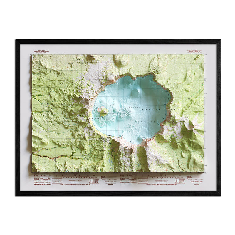 Crater Lake Relief Map - 1985