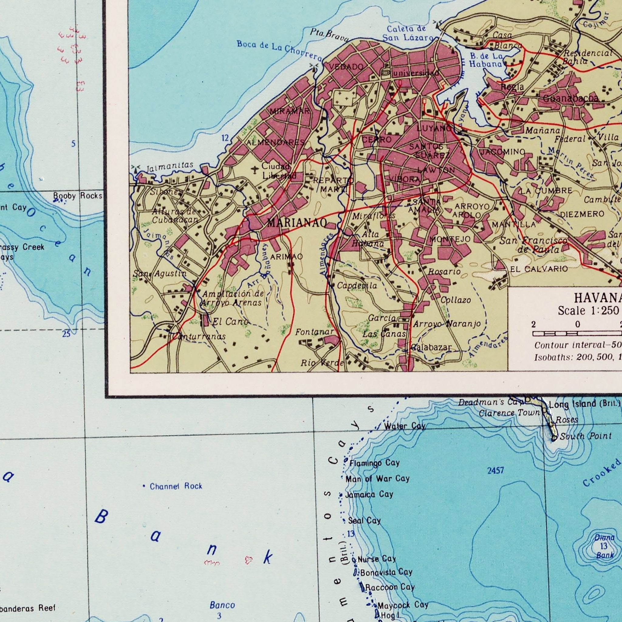 Cuba 1967 Shaded Relief Map - Muir Way - Vintage Relief