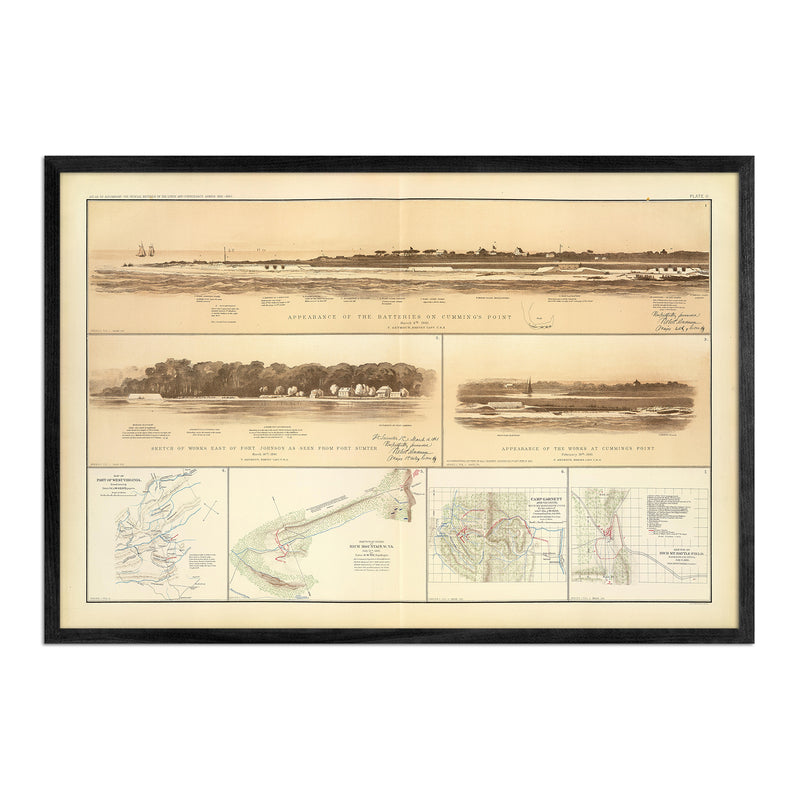 Cumming's Point Batteries - Muir Way - Vintage Map