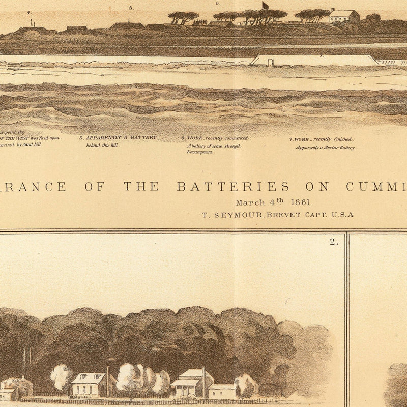 Cumming's Point Batteries - Muir Way - Vintage Map