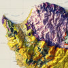 Cyprus 1979 Shaded Relief Map