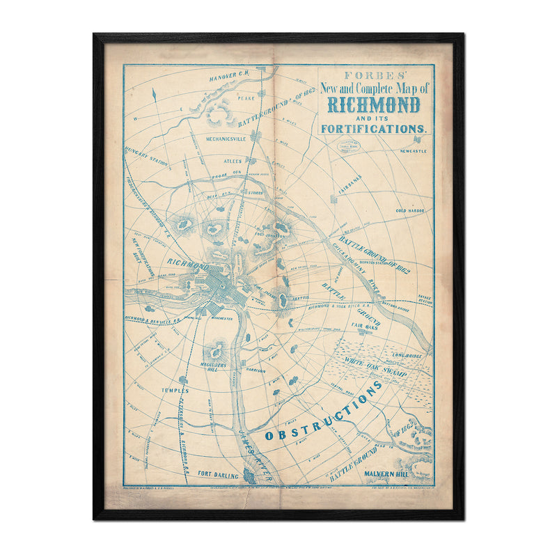 Forbes' New and Complete Map of Richmond and Its Fortifications