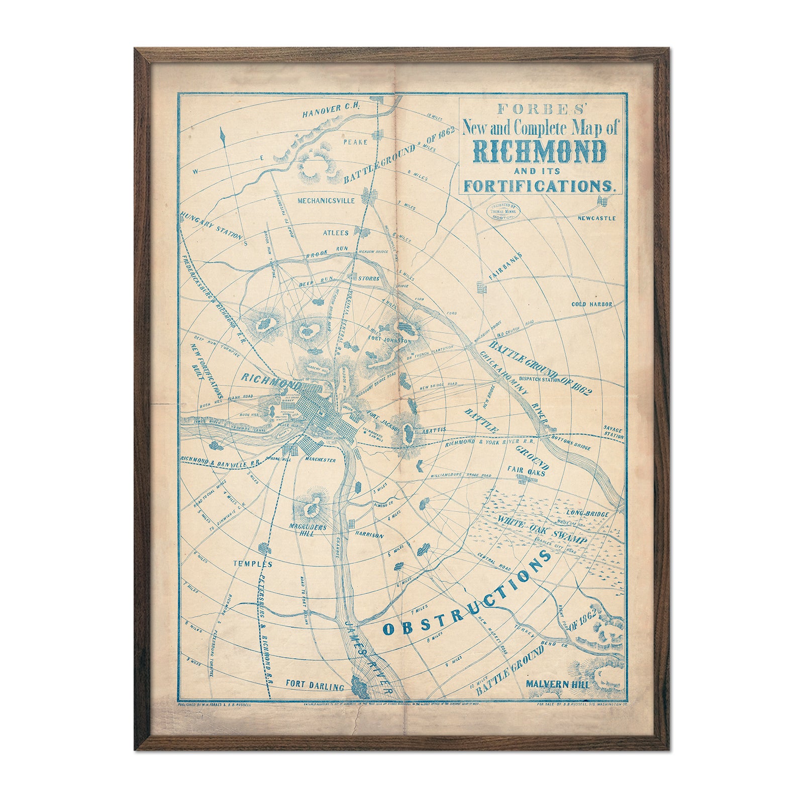 Forbes' New and Complete Map of Richmond and Its Fortifications