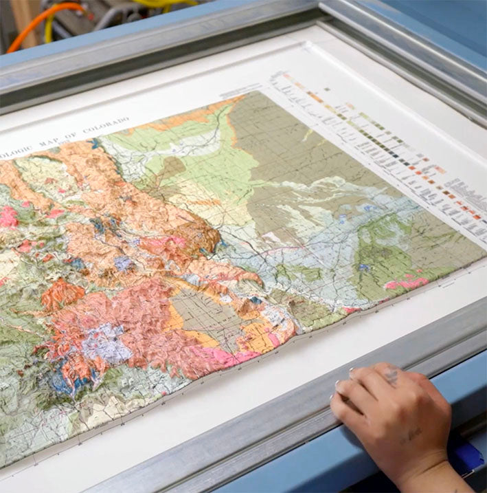 Idaho 1959 3D Raised Relief Map