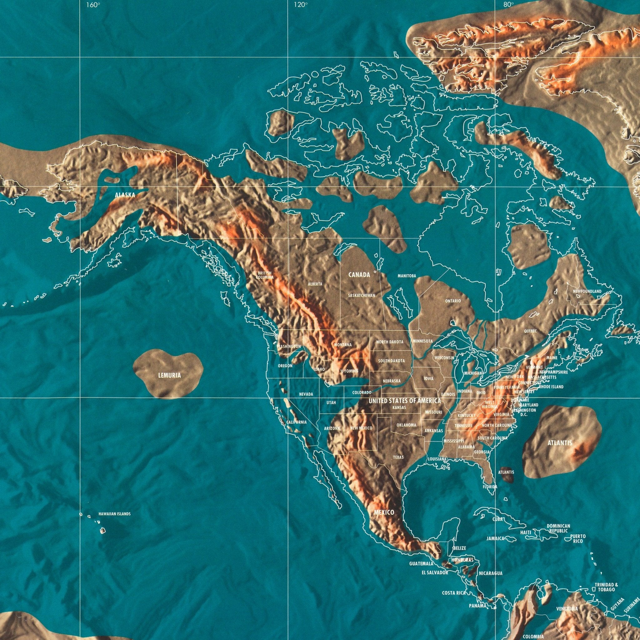 Future Map of the World - Muir Way - Vintage Map