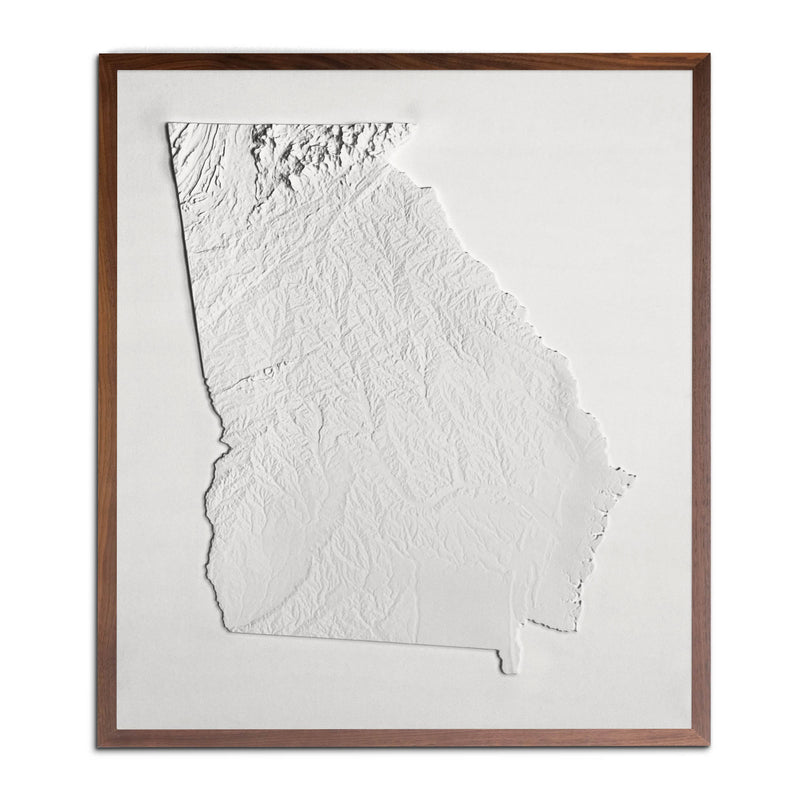 Georgia 3D Raised Relief Map - Muir Way - 3D
