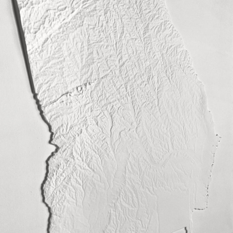 Georgia 3D Raised Relief Map - Muir Way - 3D