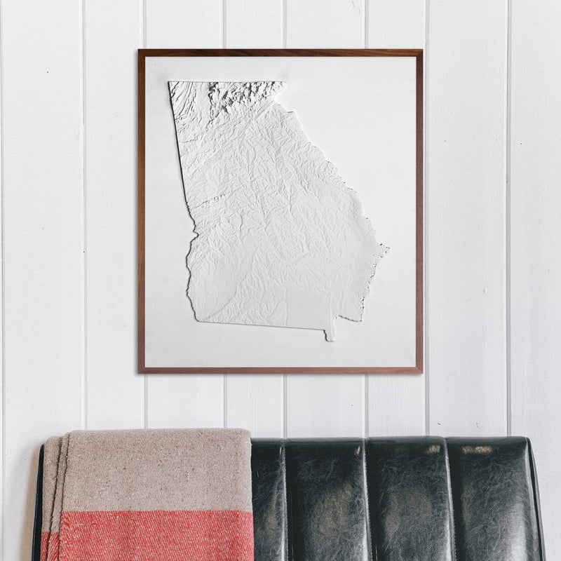 Georgia 3D Raised Relief Map - Muir Way - 3D