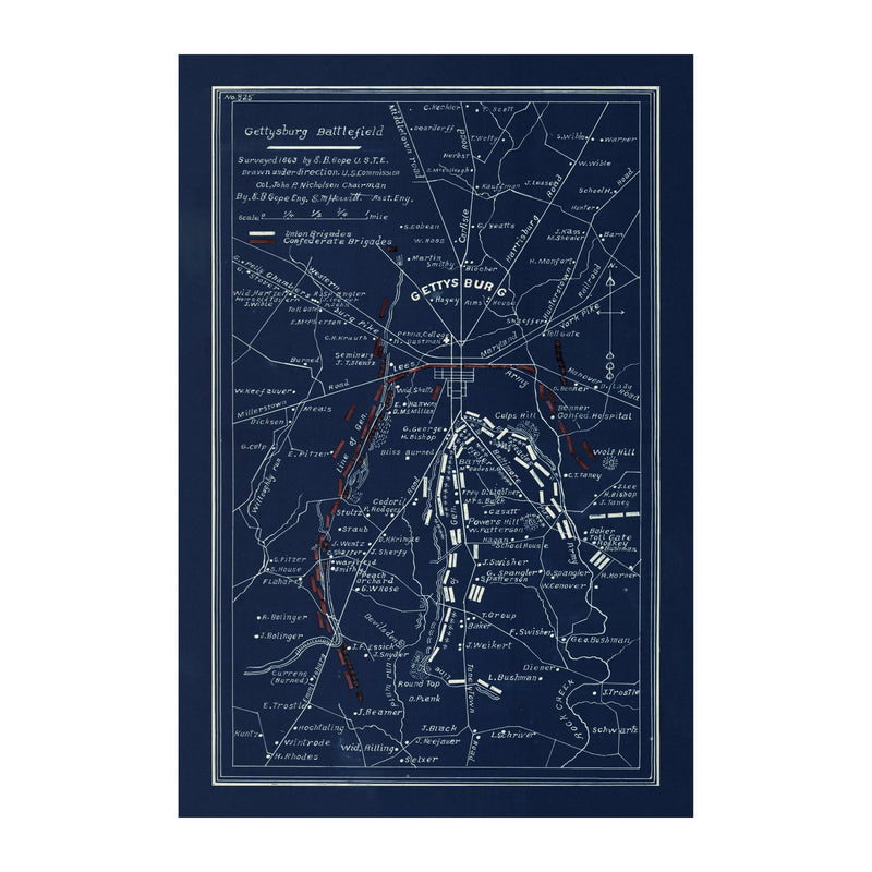 Gettysburg - Muir Way - Vintage Map