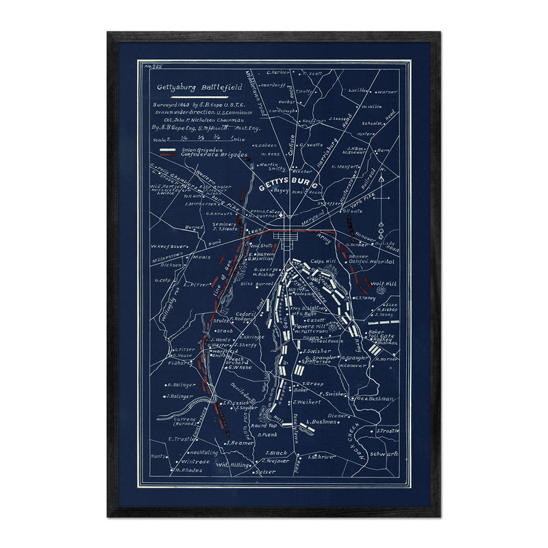 Gettysburg - Muir Way - Vintage Map