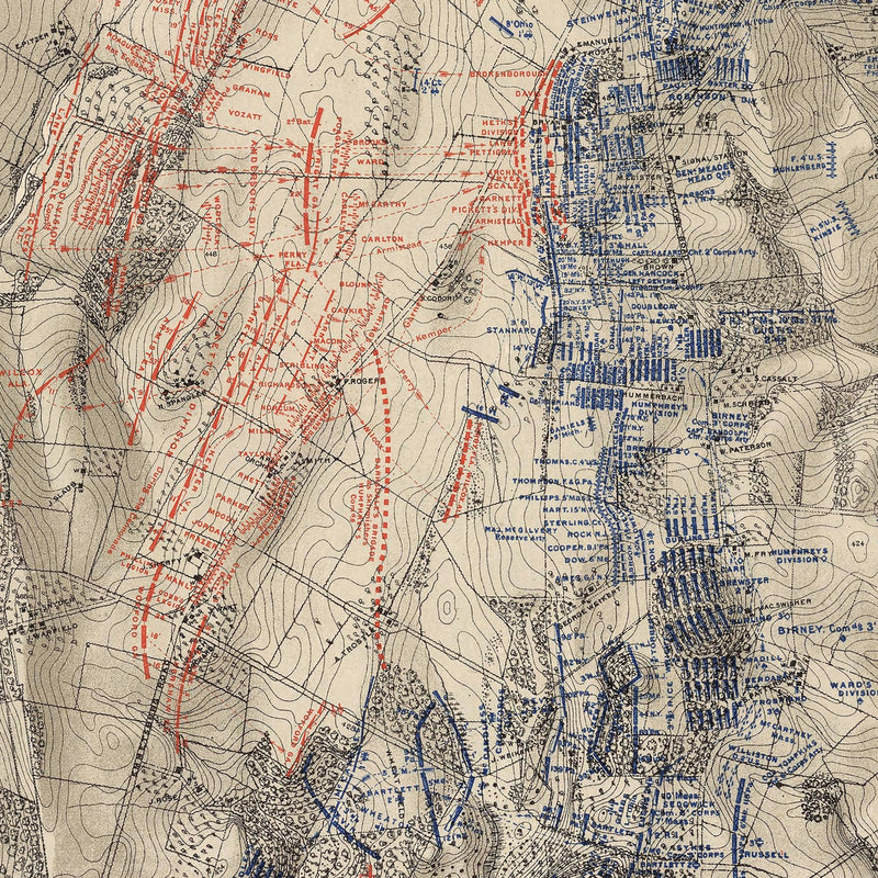 Gettysburg, July 3rd, 1863 - Muir Way - Vintage Map