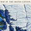 Grand Canyon 1976 Shaded Relief Map