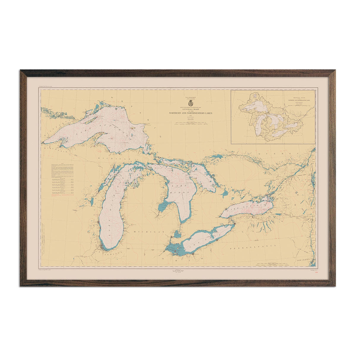 Great Lakes Nautical Chart 1944
