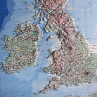 Great Britain 1955 3D Raised Relief Map - Muir Way - 3D