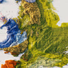 Great Britain and Northern Ireland 1966 Shaded Relief Map